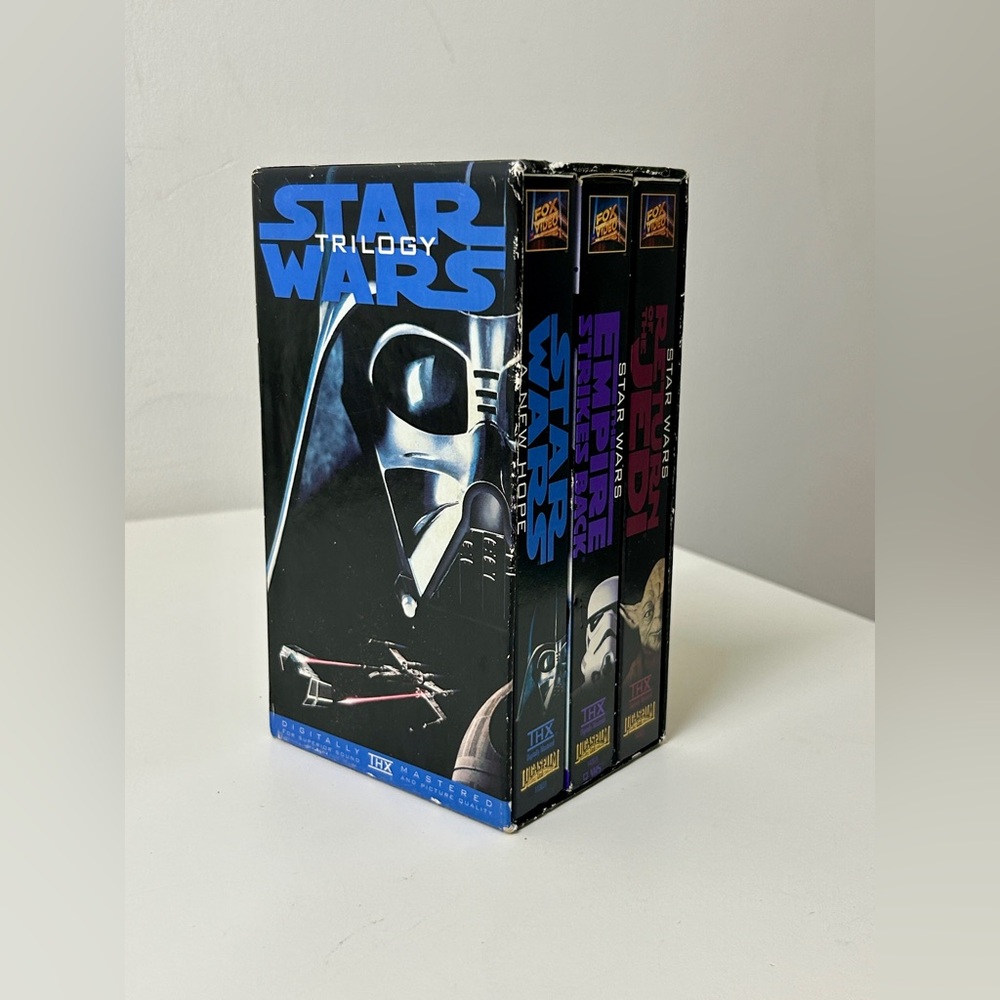1995 THX Star Wars Trilogy 3 Video Cassette Tape VHS Movie Boxed Set
